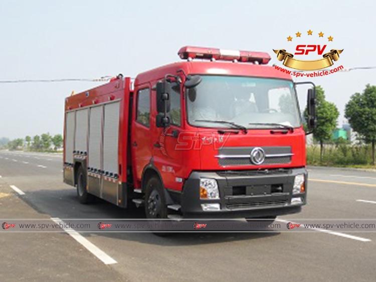 Fire Fighting Truck DONGFENG - Left Side View